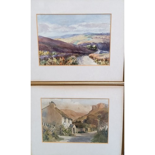 137 - E** Hobson, early 20th century, A near pair, Broomhead Moor and Stone Thwaite, signed, watercolours,... 