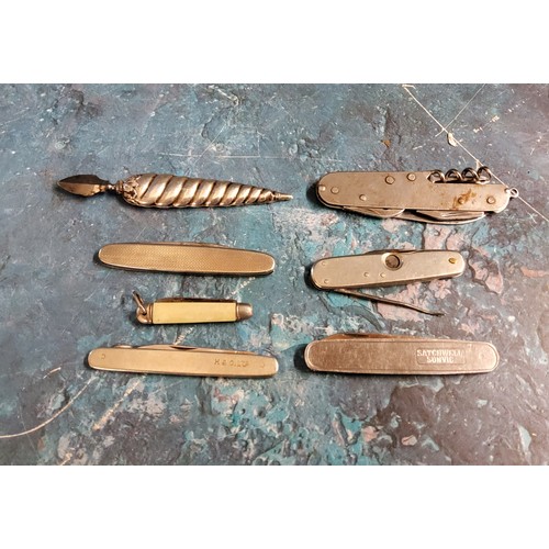 311 - Multi and single bladed folding pen knives,  Satchwell Sunvic and others