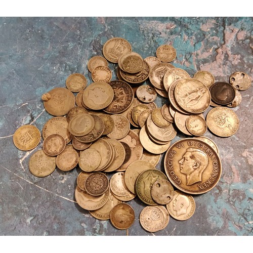 314 - Coins - pre 1920 and later coins - 1937 crown;  two half crowns, Victorian and later;  &nb... 