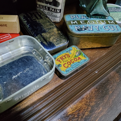 391 - Advertisement - Fry's miniature cocoa advertising tin, Horlicks tablets with original contents, oxo,... 