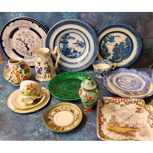 361 - English Pottery - a pair of Pearlware Indian pattern bowls, c.1860;  three Indian Tree pattern ... 