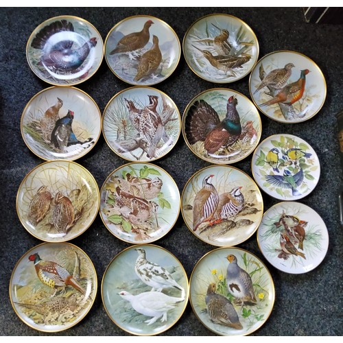 370 - A set of thirteen Franklin Porcelain platges, Gamebirds of the World, by Basil Ede, boxed;  &nb... 