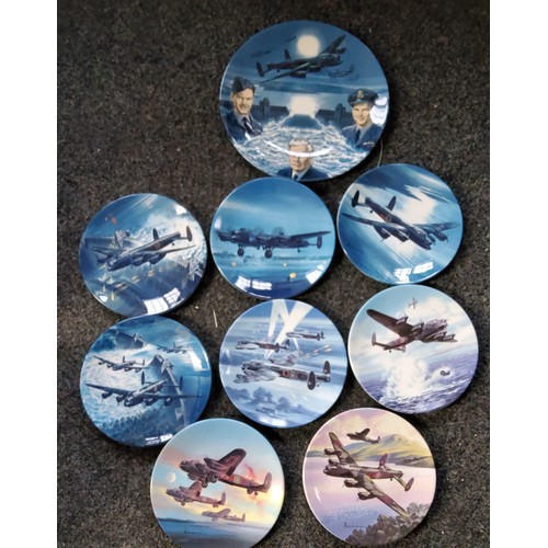 371 - A set of eight Royal Worcester  limited edition plates, Wilfred Hardy's The Dambusters,&nb... 