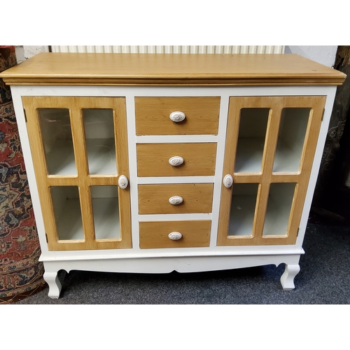 602 - A small farmhouse limed oak sideboard 100cm wide x 88cm high x 40cm deep