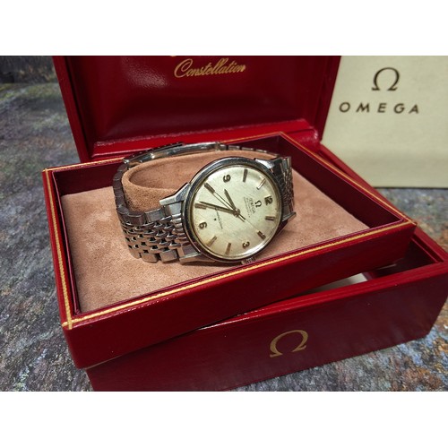 91 - An Omega Constellation stainless steel gentleman's wristwatch, automatic movement no. 20901940, silv... 