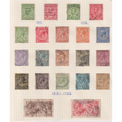 1039 - Stamps- A mint and fine used collection of King George V stamps from 1912.  Includes Re-engraved sea... 