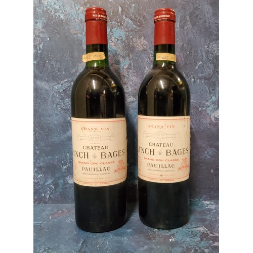 713 - Two bottles of Chateau Lynch Bages, Pauillac, 1980, 75cl, levels good