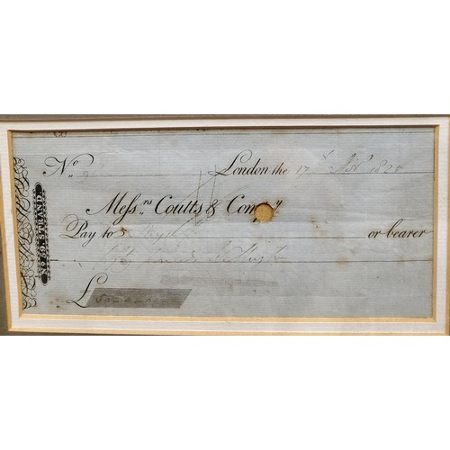 561 - Wellington (Arthur Wellesley, 1st Duke of, 1769-1852) - a Coutts & Co. Cheque, dated 17th Novemb... 