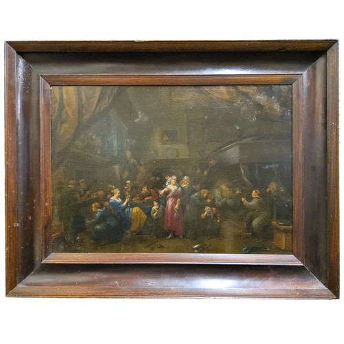 716 - Circle of Frans Francken the Younger, 17th Century Flemish School, Family Gathering, oil on canvas, ... 