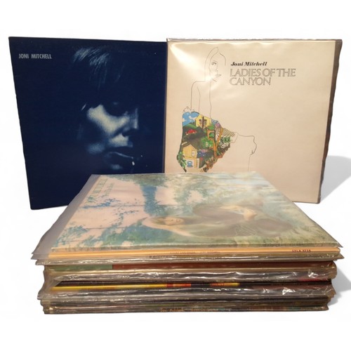 388 - Joni Mitchell vinyl Lps - Joni Mitchell K44051, matrix K 44051 A1; Ladies of the Canyon K44085, matr... 