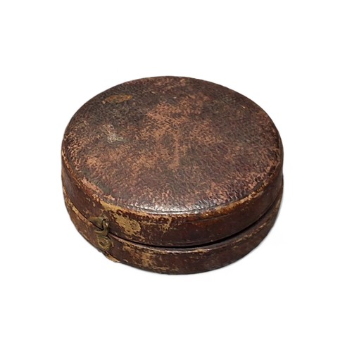 277 - A Victorian James Parkes pocket compass in fitted leather case