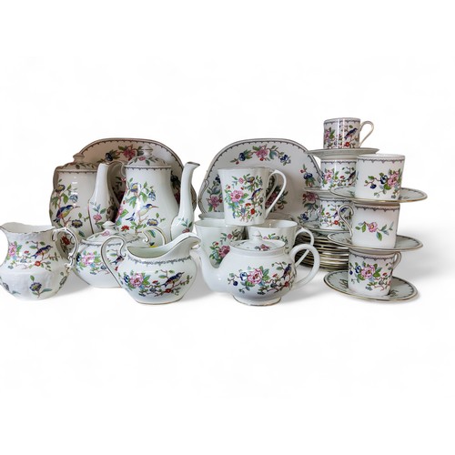 33 - A set of six Aynsley Pembroke pattern coffee cans and saucers;  six similar mugs;   c... 