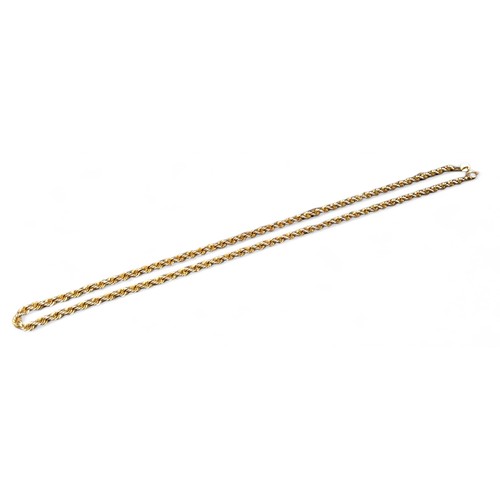 198 - A 9ct gold snake link necklace, 7.63g