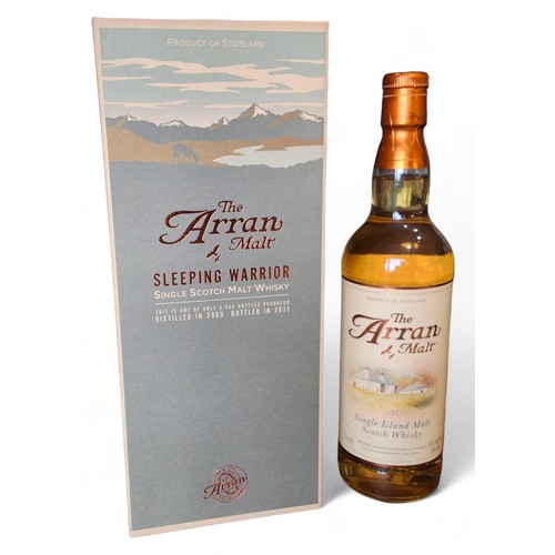 261 - Arran Malt Sleeping Warrior, Lochranza, Isle of Arran, distlilled 2000, bottled 2011, one of 6000 bo... 