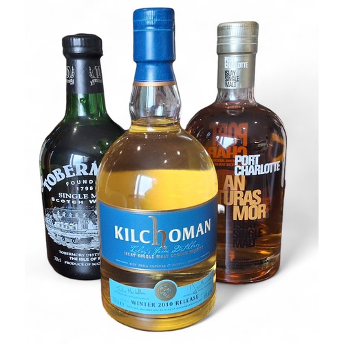 263 - Kilchoman, 2010 Winter Release, Islay Single Malt Whisky, 46% vol, 70cl; Tobermory Single Malt Whisk... 