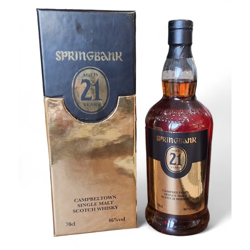 282 - Springbank, 21 years old Campbeltown Single Malt, Scotch Whisky, 46% volume, 70cl., boxed