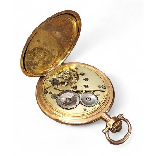 259 - A 14ct gold lever full hunter pocket watch, 15 jewel top winder movement, the balance cock insc... 