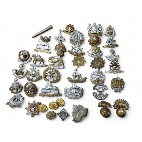 310 - Cap Badges - East Yorkshire, Manchester, North Stafford, Leicestershire, Lincolnshire, Notts and Der... 