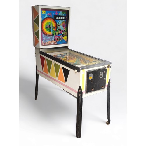 437 - A mid 20th century Bally Expressway Pinball machine, psychedelic image of an american expressway, Un... 