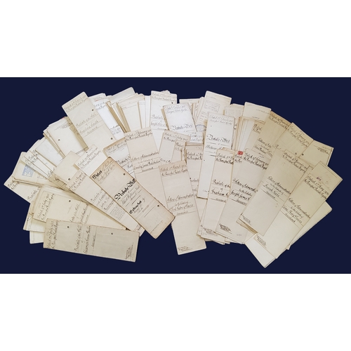 125 - A large parcel of mostly early 20th century probate valuations, last wills and testaments,  100... 