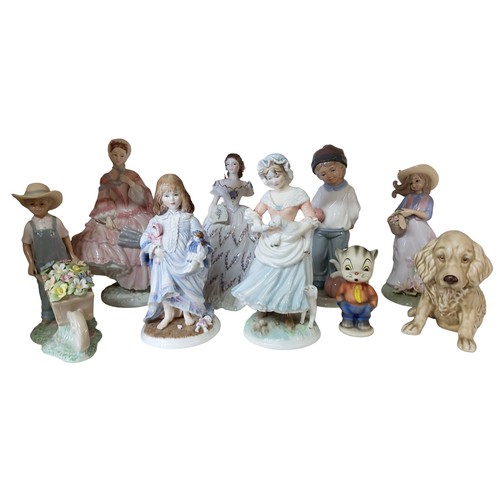 362 - A Royal Worcester figure, Old Country Ways, The Shepherdess, sculptured by Maureen Halson, printed m... 