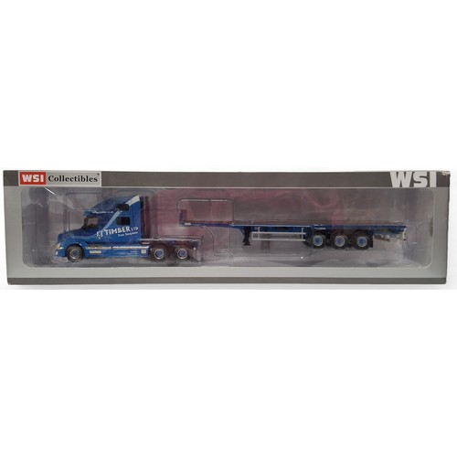 547 - A WSI Collectibles LJ Timber of Sheffield Volvo VN780 6x4 Truck and Flatbed, 1 of 200, commissi... 