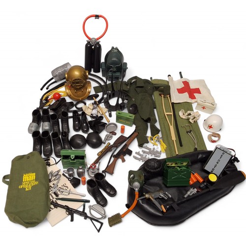 580 - Action Man - a Sabotage set; a Special Operations Kit; Medic; Deep Sea Diver; Scuba Diver; etc. (not... 