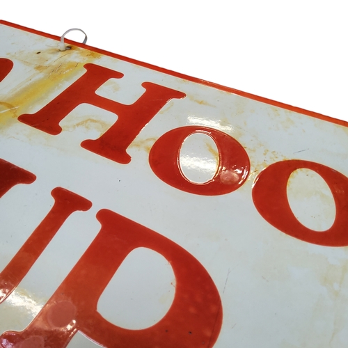 474 - Advertisement - an original Robin Hood Flour enamel sign, 30cm x 92cm