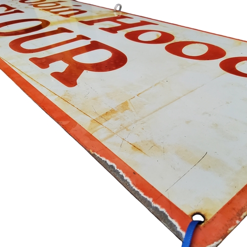 474 - Advertisement - an original Robin Hood Flour enamel sign, 30cm x 92cm