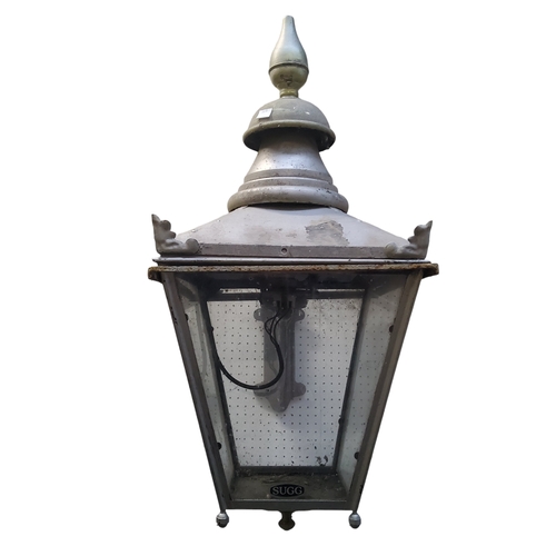 483 - Lighting - a Victorian type street lantern with cast metal wall mounting bracket