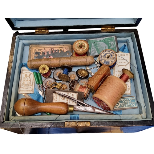 262 - Boxes & Objects - a Victorian rosewood and mother of pearl work box; another two walnut and stai... 