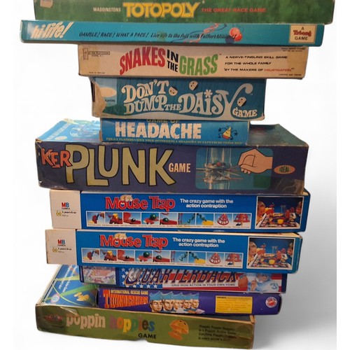 729 - Vintage board games including International Rescue Game Thunderbirds, Totoply, Hi-Life, Snakes in th... 