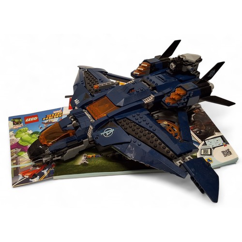 712A - A Lego 76126 Marvel Avengers, Avengers Ultimate Quinjet, built, instructions (not checked for comple... 