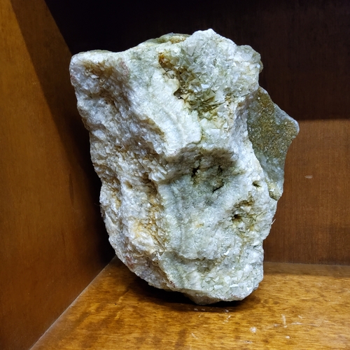 307 - Derbyshire Mineralogy - two large banded calcite boulders