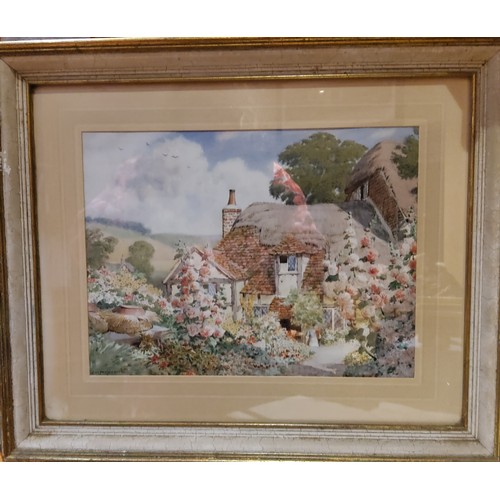 541 - Joseph Kirkpatrick, 1872 - 1930, English Cottage Garden, signed, watercolour, 24cm x 32cm