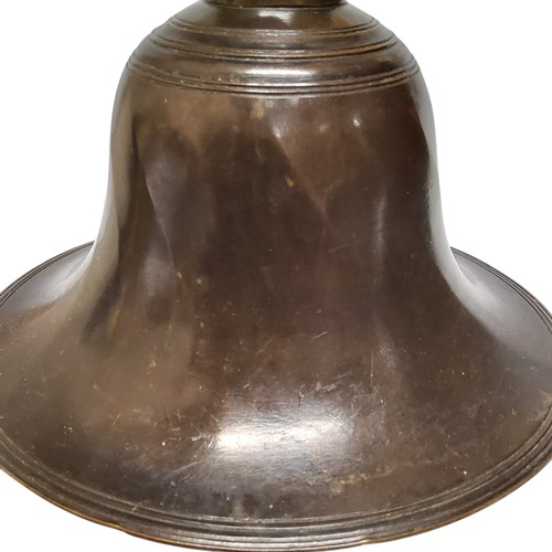 274 - A '15th century' Iranian bronze Timurid bell shaped candlestick, 15cm x 15cm x 15cm