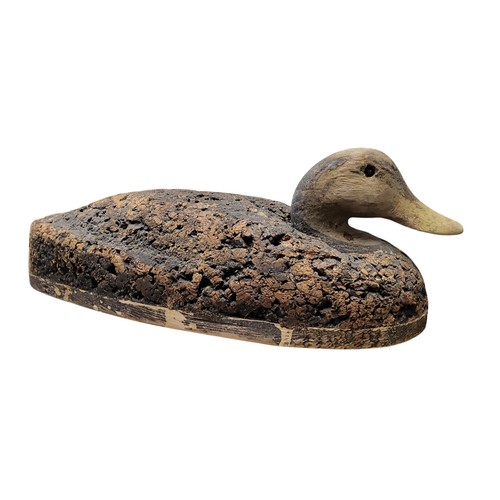 512 - Folk Art & Treen - a cork and softwood decoy duck,  38cm long