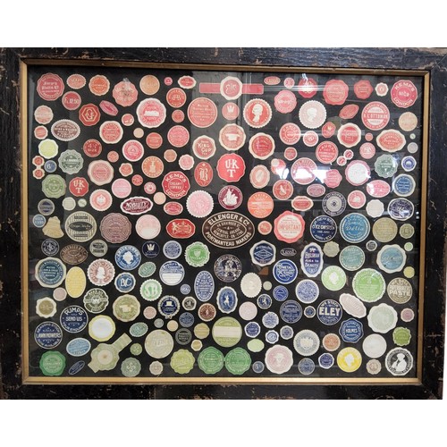 629 - A collection of early 20th century company labels, Ellenger & Co, Eley, Kemp's, King Cup, etc, i... 