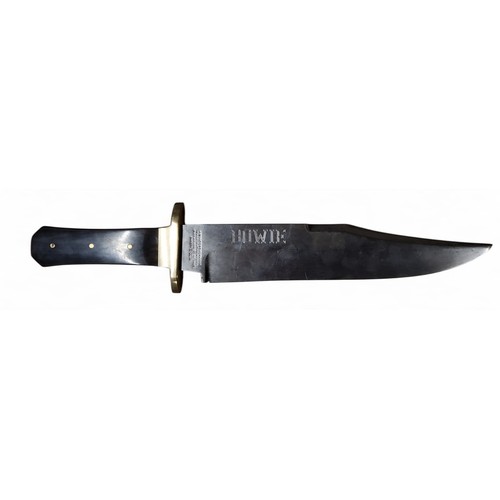 333 - A Bowie knife, by George Wostenhol & Son, Washington Works, Sheffield, broad blade with a clippe... 