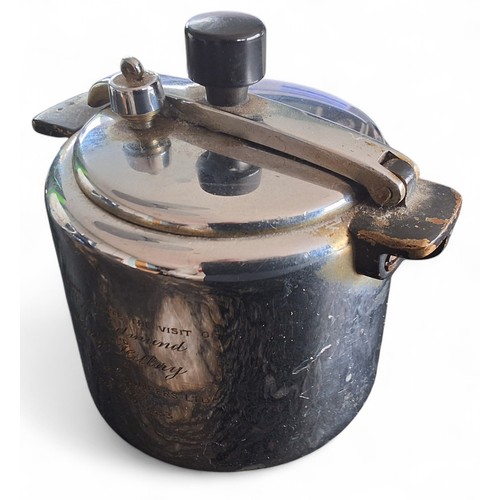 581 - Sir Edmund Hillary - a miniature model of a pressure cooker,  believed to based on the one Sir Edmun... 