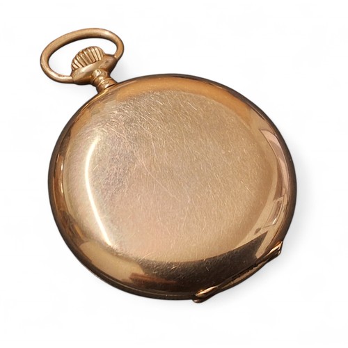 26 - A 14ct rose gold International Watch Co. (IWC), Schaffhausen full hunter pocket watch, top winder mo... 