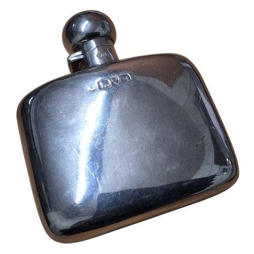 12 - A late Victorian hip flask, bayonet hinged domed cover, Chester, 1895, 136.1g gross