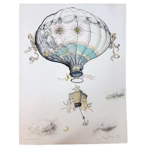 471 - Ronald Searle CBE RDI (1920-2011)Positively the Last Balloon Print of 1983Lithograph printed in colo... 