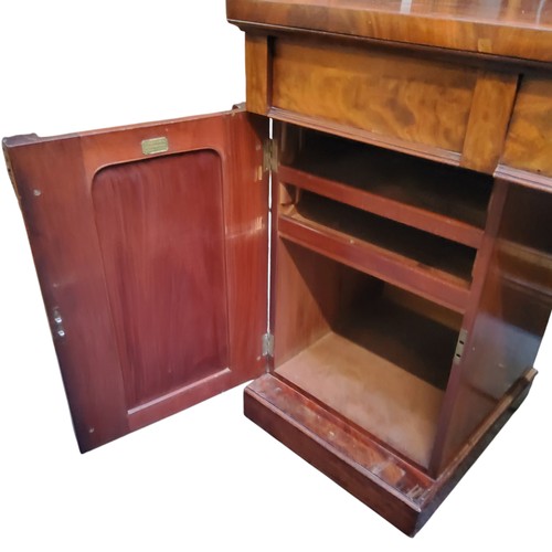 266 - A Victorian mahogany sideboard, by Taylor & Sons, Dover Street, London, rectangular top with abo... 