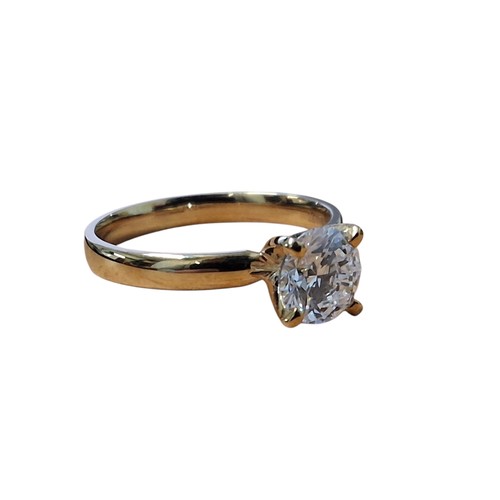 59 - A 9ct gold and diamond solitaire ring, the four claw set 1.01ct diamond, I colour, SI1, GIA report, ... 