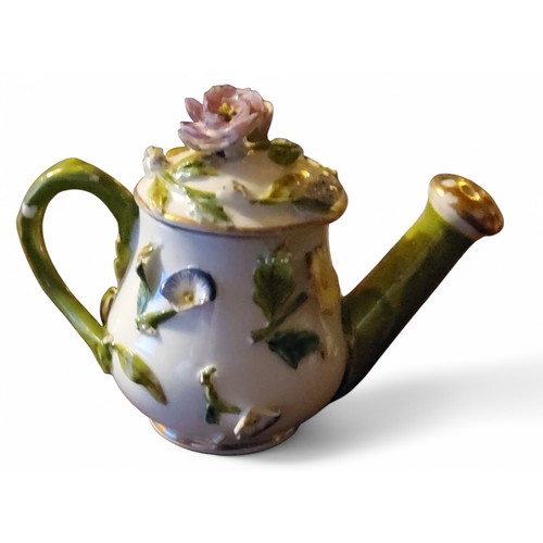 342 - A Minton encrusted watering can