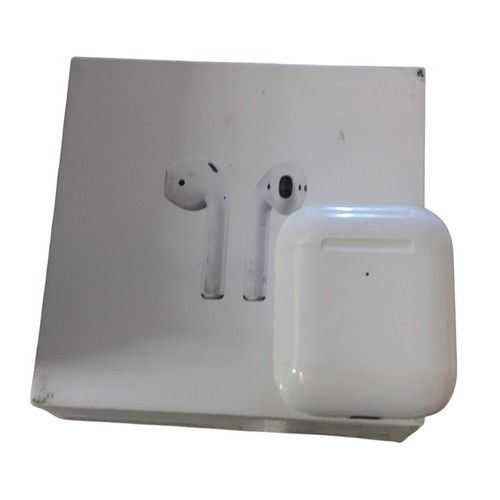 329 - A pair of Apple AirPods, in box with instructions, no cable