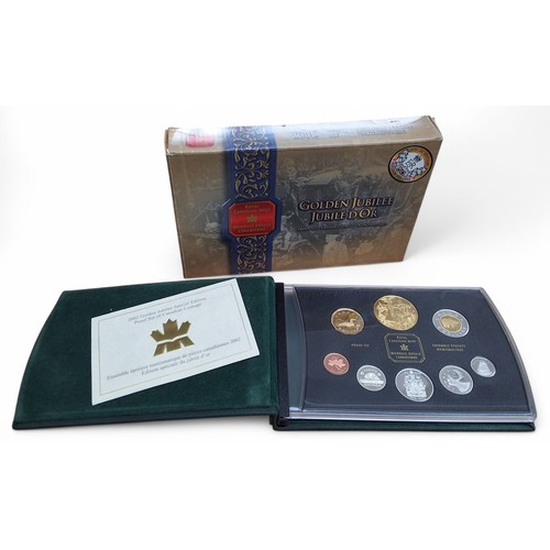 218 - Royal Canadian Mint 2002 Golden Jubilee Special Edition Proof Set of Canadian Coinage, Dollar Epreuv... 