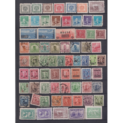 666 - Stamps- A well filled 64 page stock book of mint and used world stamps(No GB) from earlies to modern... 