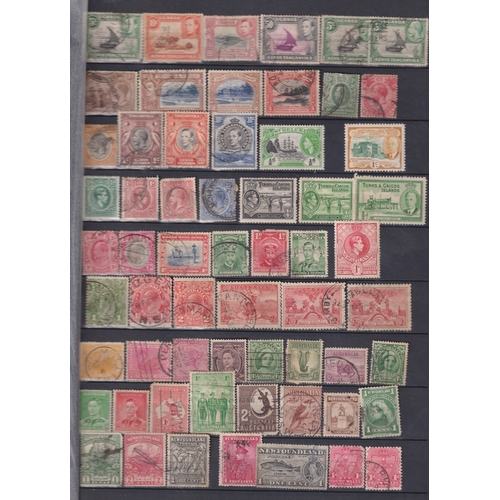 666 - Stamps- A well filled 64 page stock book of mint and used world stamps(No GB) from earlies to modern... 